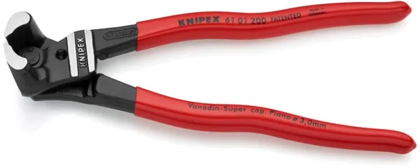 Knipex Bultsax hög utväxling svart atramenterad, belagd med plast 200 mm
