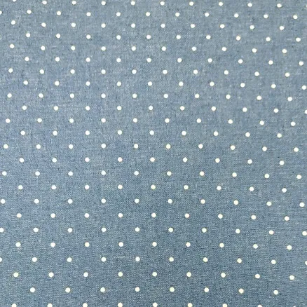 Denimtyg 145cm 60 Små Prickar Ränder - 50cm