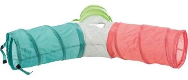 Trixie Lek tunnel 4 utgångar förlängningsbar dvärgkaniner 3 × ø 18 × 47 cm - Assorted