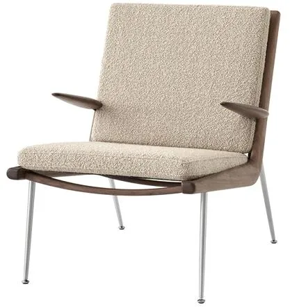 &Tradition Boomerang HM2-fåtölj valnöt/Karakorum 003/stål