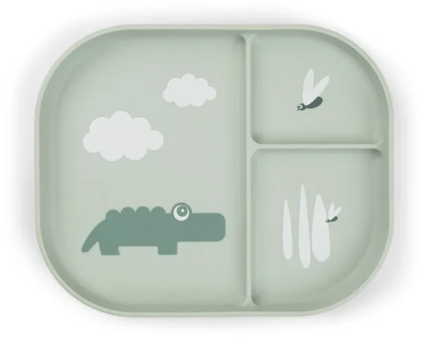 Foodie delad tallrik Croco Grön